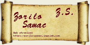 Zorilo Samac vizit kartica